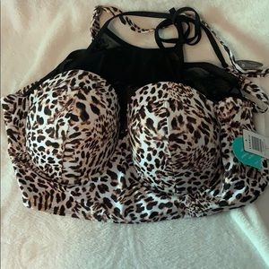 Torrid leopard bikini top